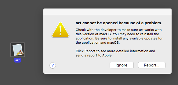 Art cannot be opened